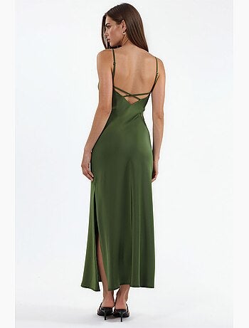 Vestido midi de cetim