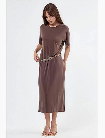 Vestido midi de corte relaxed hiccup