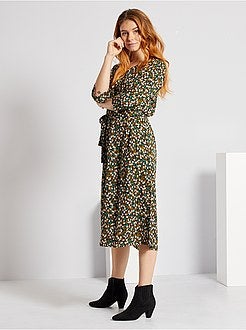 Vestido midi de efeito cruzado 'JDY' - Kiabi