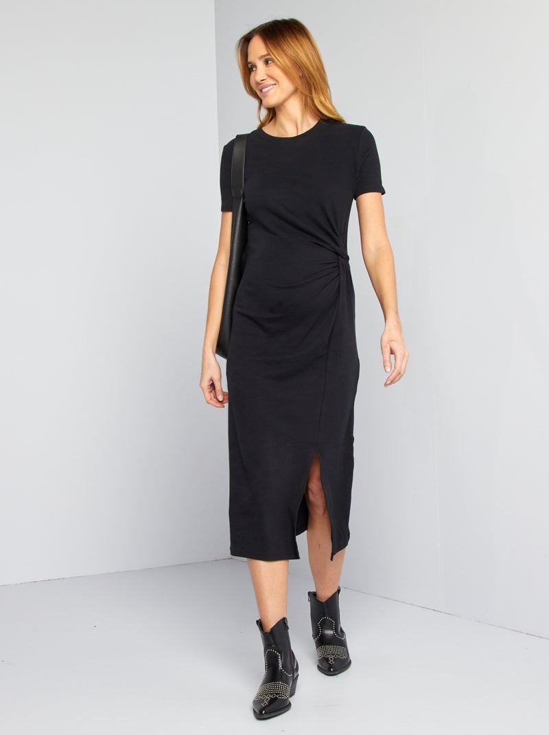 Vestido midi de gravidez Preto - Kiabi