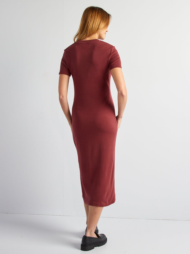 Vestido midi de gravidez VERMELHO - Kiabi