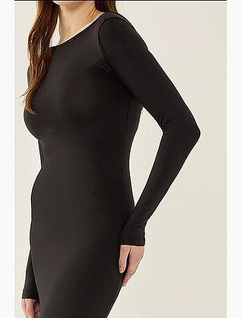 Vestido midi de malha com costas abertas hiccup