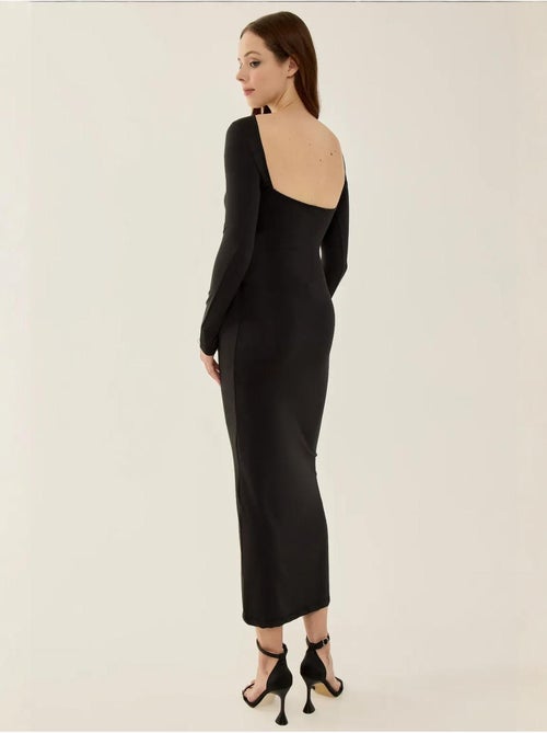 Vestido midi de malha com costas abertas hiccup - Kiabi