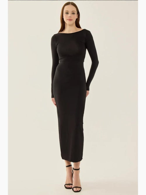 Vestido midi de malha com costas abertas hiccup - Kiabi