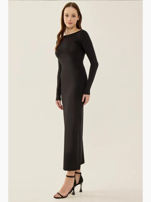 Vestido midi de malha com costas abertas hiccup - Kiabi