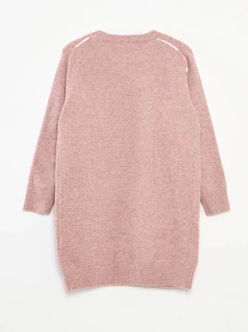 Vestido midi de malha com lantejoulas - Kiabi