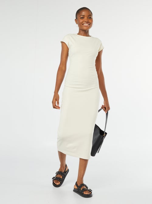 Vestido midi de malha elástica - Kiabi