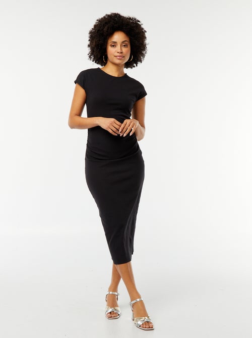 Vestido midi de malha elástica - Kiabi