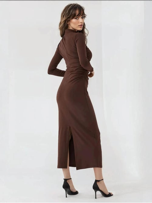 Vestido midi drapeado justo - Kiabi Vestido midi drapeado justo - Kiabi