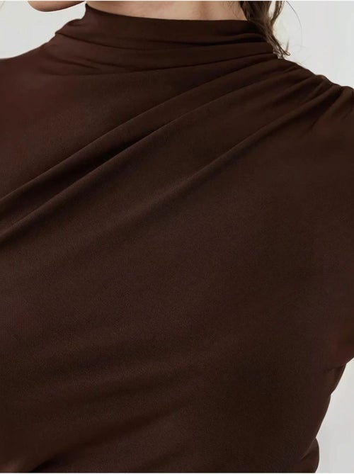 Vestido midi drapeado justo - Kiabi Vestido midi drapeado justo - Kiabi