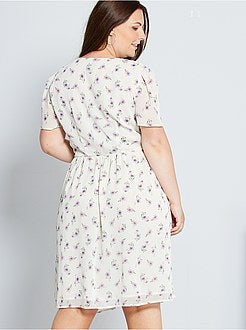 Vestido midi drapejado - Kiabi