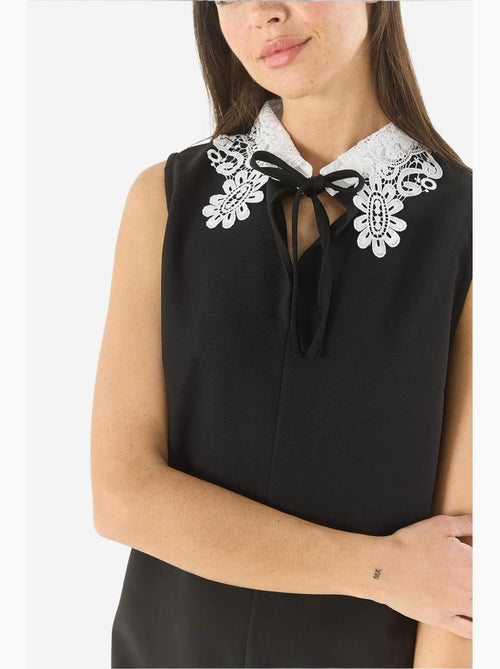Vestido midi em crepe com fecho de botões lucci - Kiabi Vestido midi em crepe com fecho de botões lucci - Kiabi