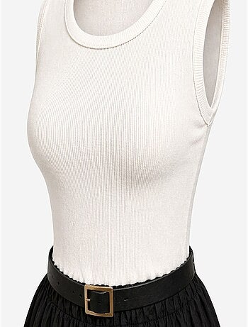 Vestido midi em linha a com cinto mixray