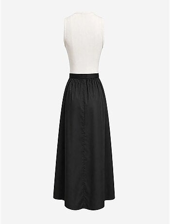 Vestido midi em linha a com cinto mixray