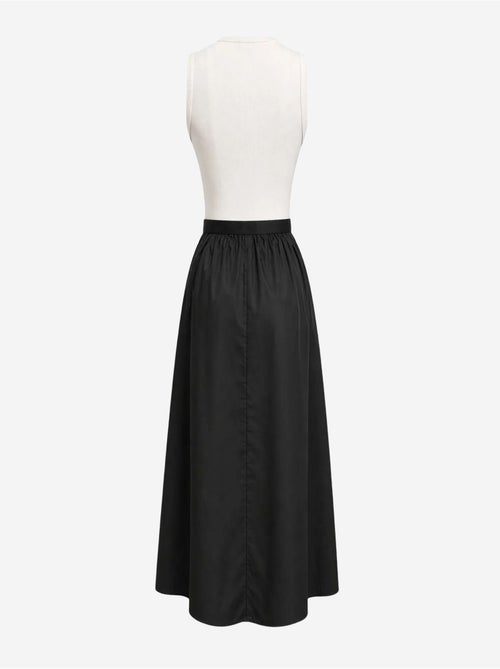 Vestido midi em linha a com cinto mixray - Kiabi Vestido midi em linha a com cinto mixray - Kiabi