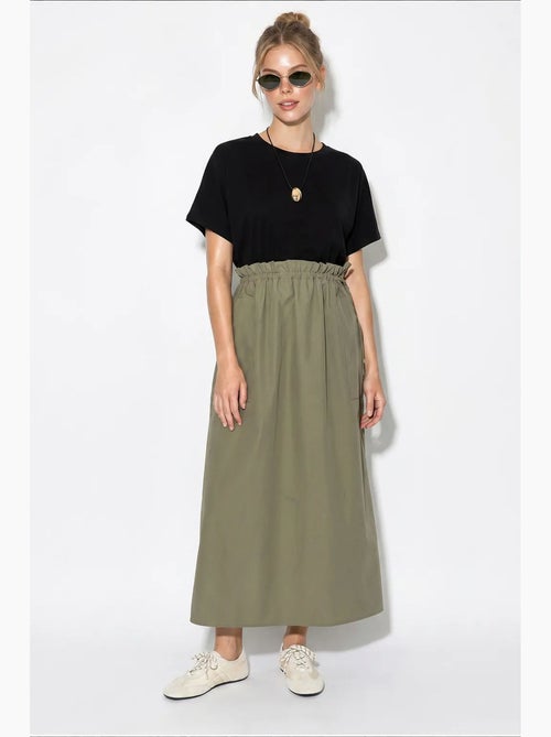 Vestido midi em mistura de algodão lucci - Kiabi Vestido midi em mistura de algodão lucci - Kiabi