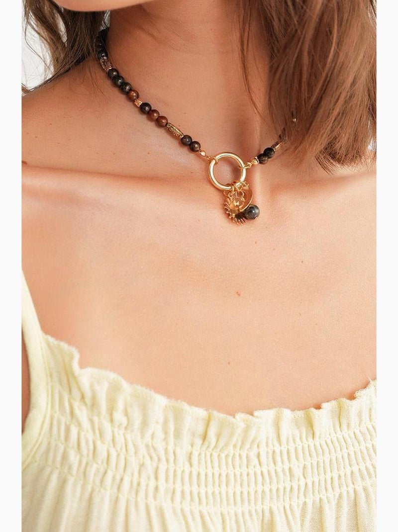 Vestido midi em musselina com detalhe de folhos mixray Amarelo-limão - Kiabi