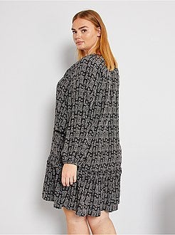 Vestido midi estampado - Kiabi