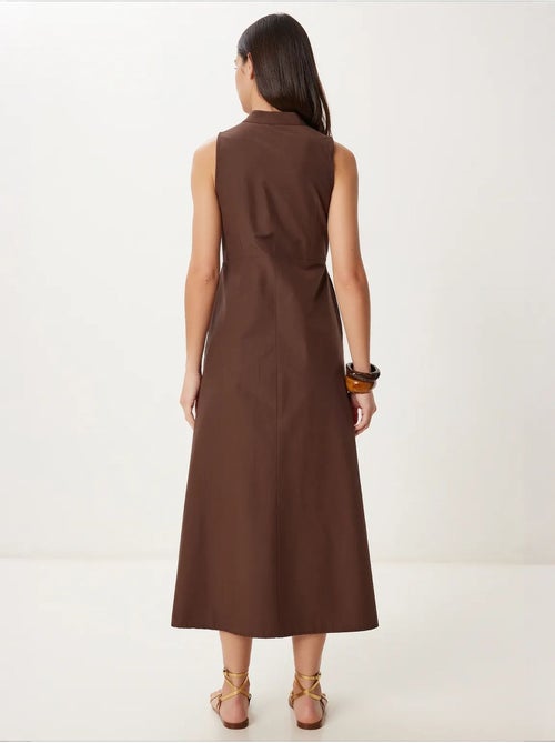 Vestido midi evasé sem mangas com gola mandarim istanbul - Kiabi Vestido midi evasé sem mangas com gola mandarim istanbul - Kiabi
