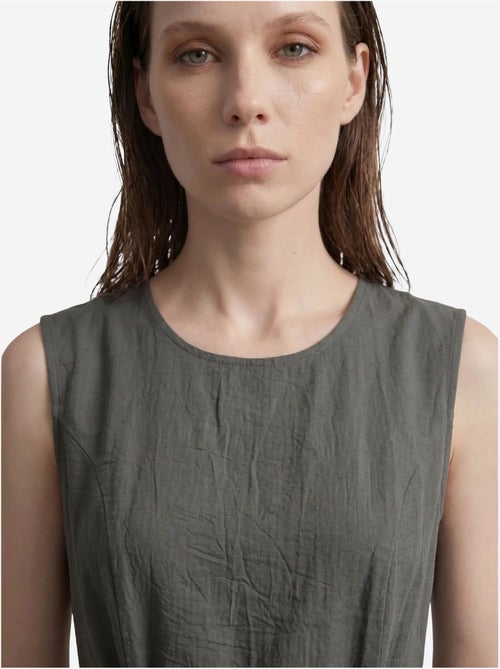 Vestido midi evasê sem mangas my fashion - Kiabi Vestido midi evasê sem mangas my fashion - Kiabi