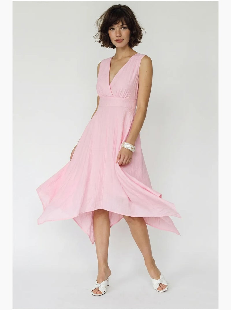 Vestido midi feminino lucci Rosa-claro - Kiabi