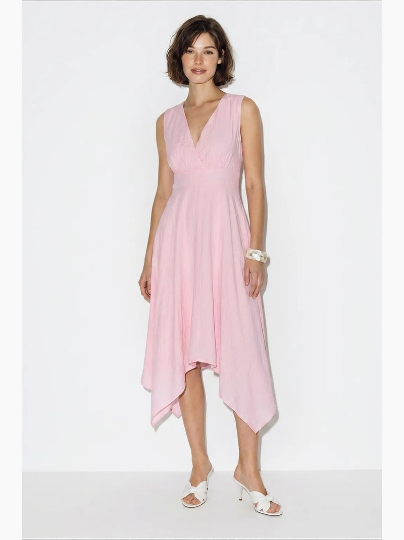 Vestido midi feminino lucci Rosa-claro - Kiabi