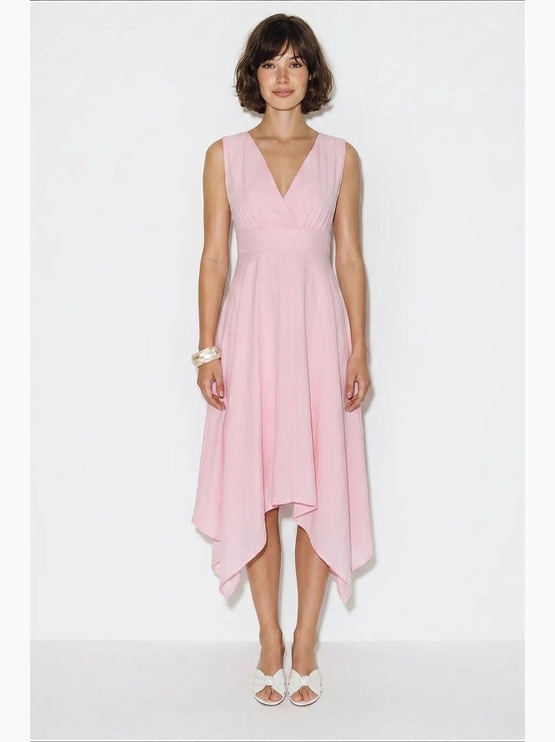 Vestido midi feminino lucci Rosa-claro - Kiabi