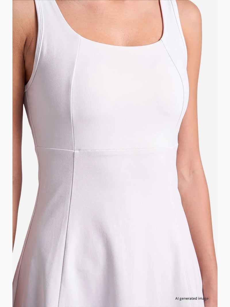 Vestido midi feminino tommy Branco - Kiabi