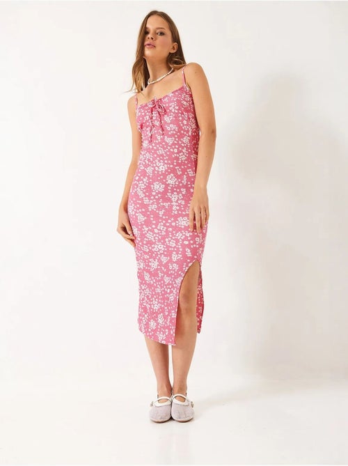 Vestido midi floral com decote quadrado lucci - Kiabi Vestido midi floral com decote quadrado lucci - Kiabi