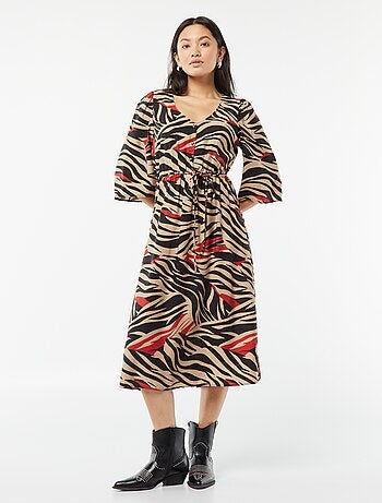 Vestido midi 'JDY' com tamanho ajustável através de atilhos