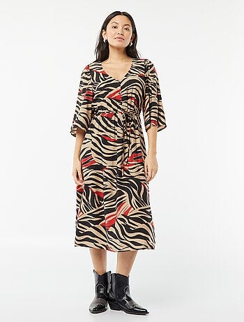 Vestido midi 'JDY' com tamanho ajustável através de atilhos