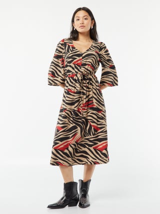 Vestido midi 'JDY' com tamanho ajustável através de atilhos