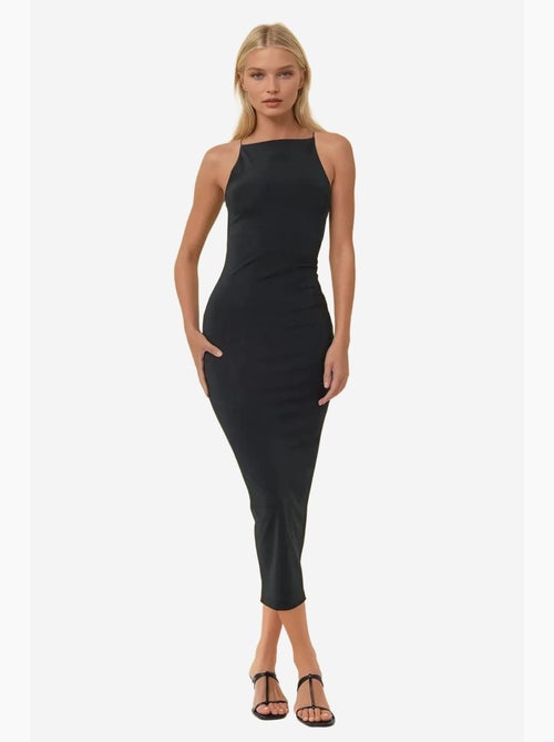 Vestido midi justo com decote halter hiccup - Kiabi