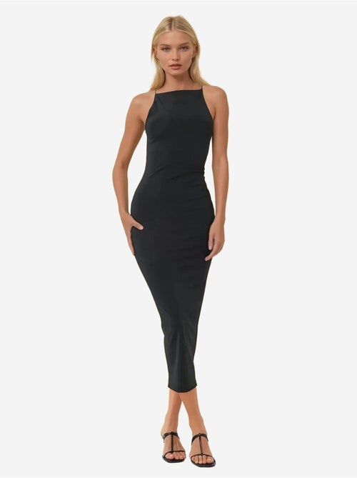 Vestido midi justo com decote halter - Kiabi Vestido midi justo com decote halter - Kiabi