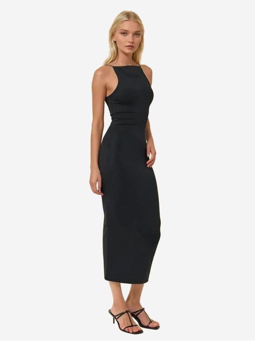 Vestido midi justo com decote halter - Kiabi Vestido midi justo com decote halter - Kiabi