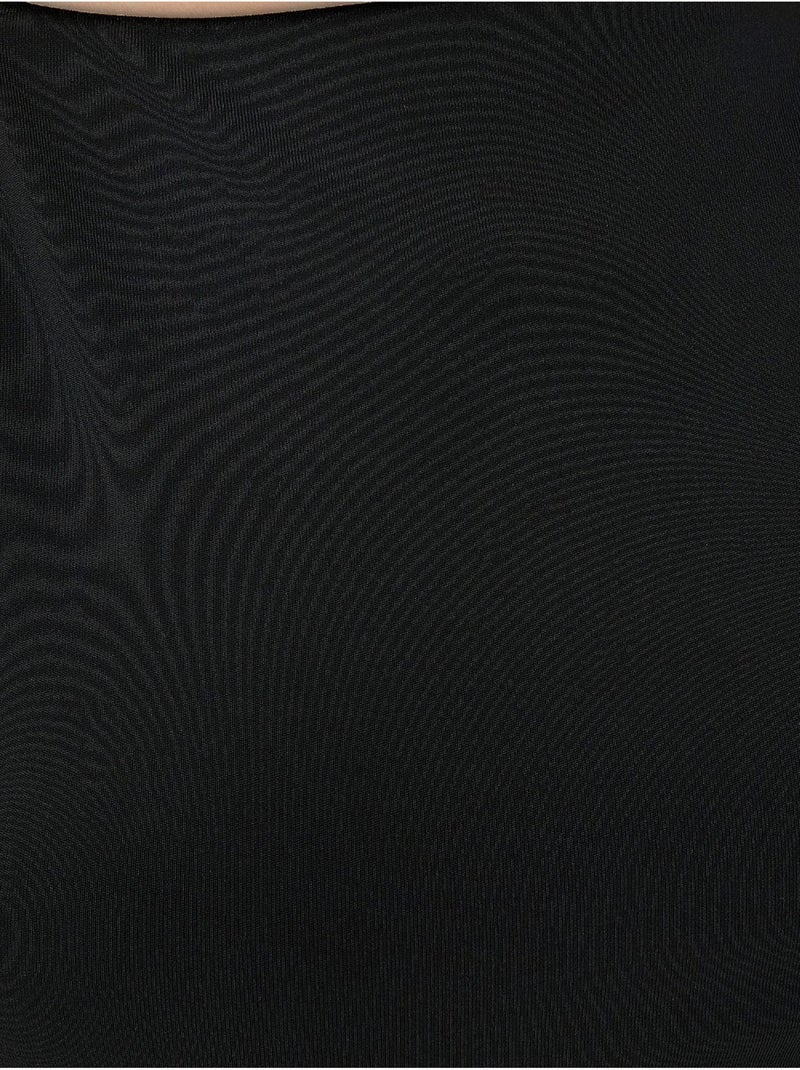 Vestido midi justo com decote halter Preto - Kiabi