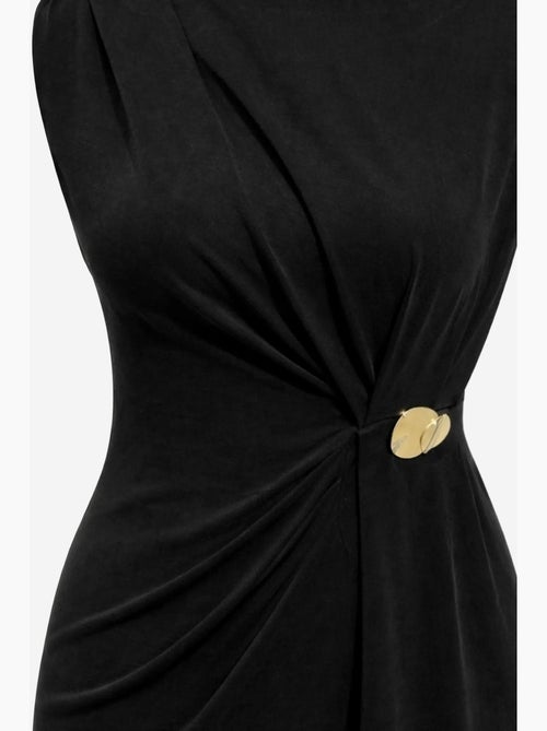 Vestido midi justo com decote redondo mixray - Kiabi