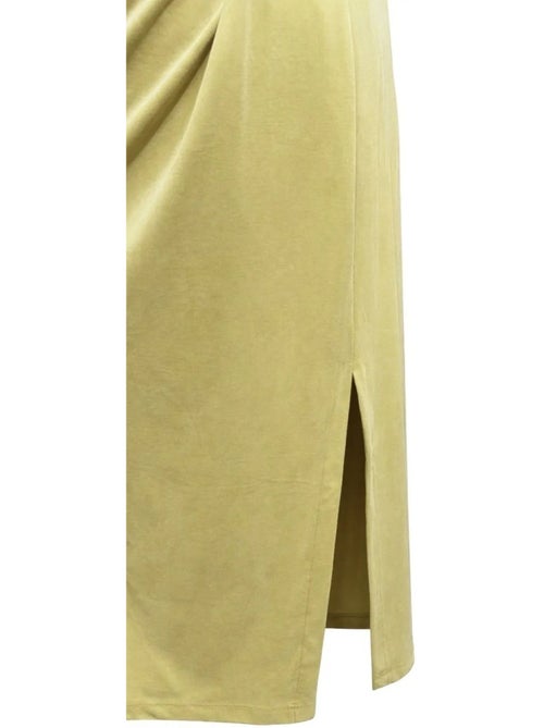 Vestido midi justo com decote redondo mixray - Kiabi Vestido midi justo com decote redondo mixray - Kiabi