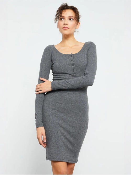 Vestido midi justo com gola redonda tommy - Kiabi Vestido midi justo com gola redonda tommy - Kiabi