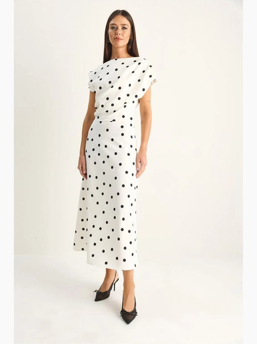 Vestido midi justo de bolinhas lucci - Kiabi Vestido midi justo de bolinhas lucci - Kiabi