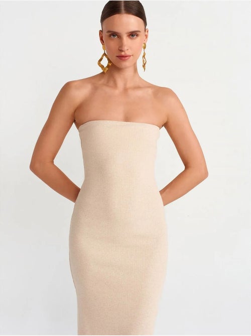 Vestido midi justo sem alças dilvin - Kiabi Vestido midi justo sem alças dilvin - Kiabi