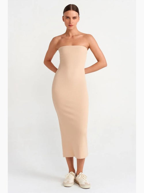 Vestido midi justo sem alças dilvin - Kiabi Vestido midi justo sem alças dilvin - Kiabi