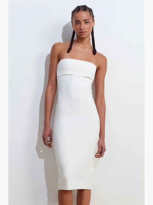Vestido midi justo sem alças dilvin - Kiabi Vestido midi justo sem alças dilvin - Kiabi