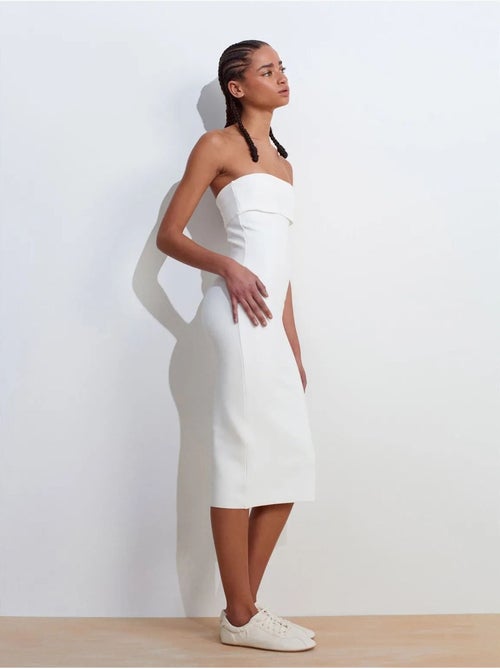 Vestido midi justo sem alças dilvin - Kiabi Vestido midi justo sem alças dilvin - Kiabi