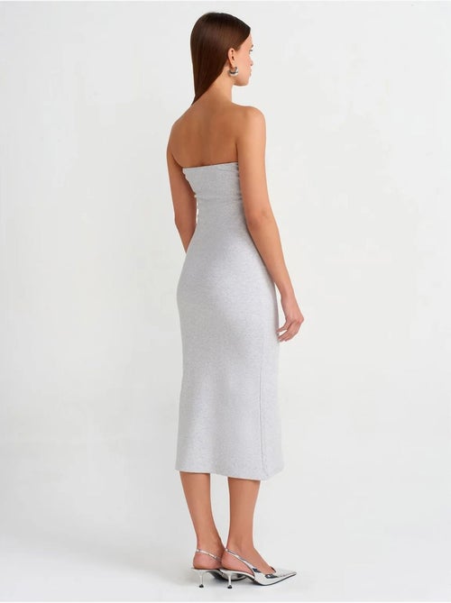 Vestido midi justo sem alças dilvin - Kiabi Vestido midi justo sem alças dilvin - Kiabi
