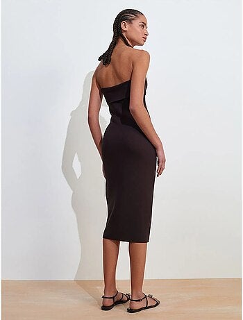 Vestido midi justo sem alças dilvin