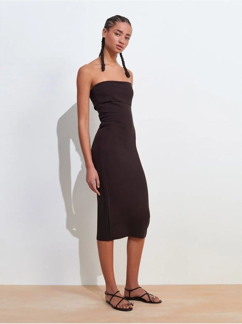 Vestido midi justo sem alças dilvin - Kiabi Vestido midi justo sem alças dilvin - Kiabi