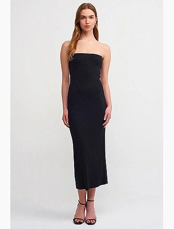 Vestido midi justo sem alças dilvin