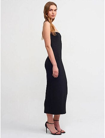Vestido midi justo sem alças dilvin