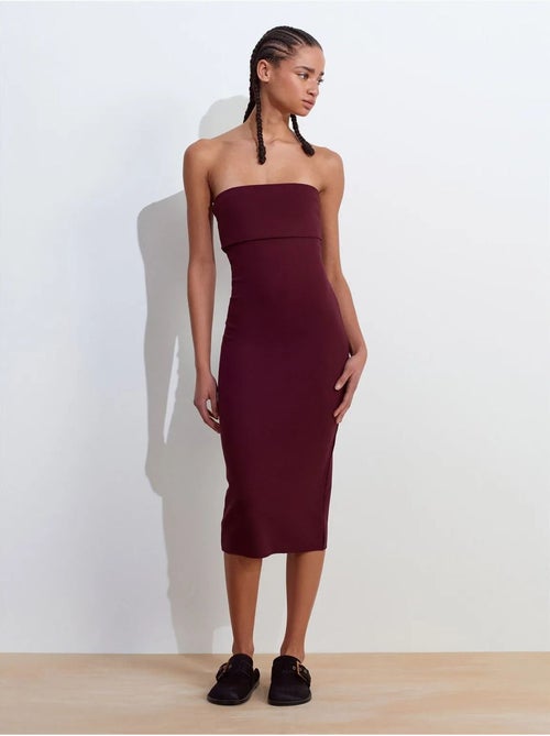 Vestido midi justo sem alças dilvin - Kiabi Vestido midi justo sem alças dilvin - Kiabi